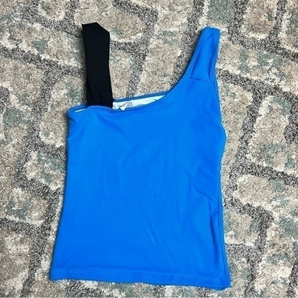 Bia Brazil Workout Top womens one size blue black stretchy tank top - Picture 4 of 6